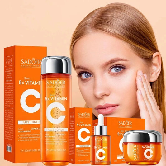 Vitamin C Hydrating Skincare Set (Cream, Toner & Serum)
