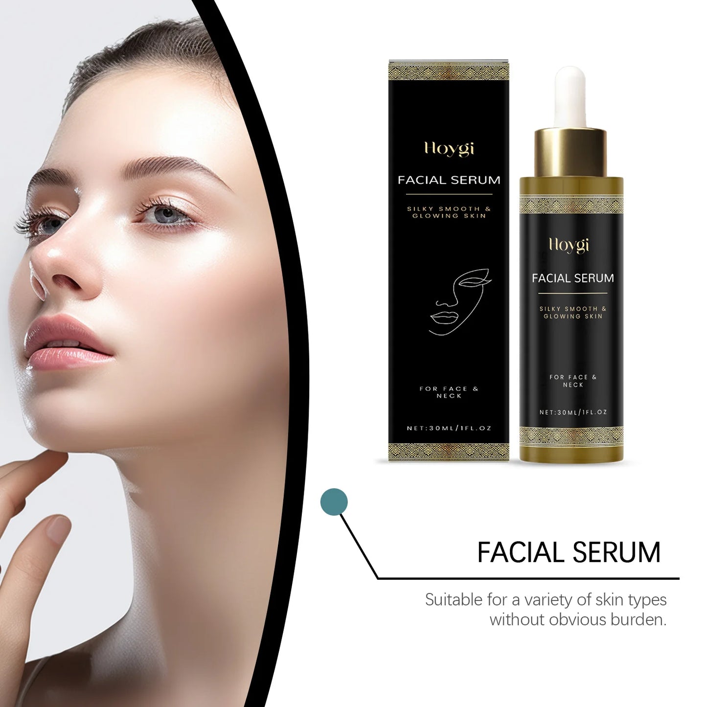 Hoygi Facial Care Essence Serum – Moisturizing & Radiance Boost (30ml)