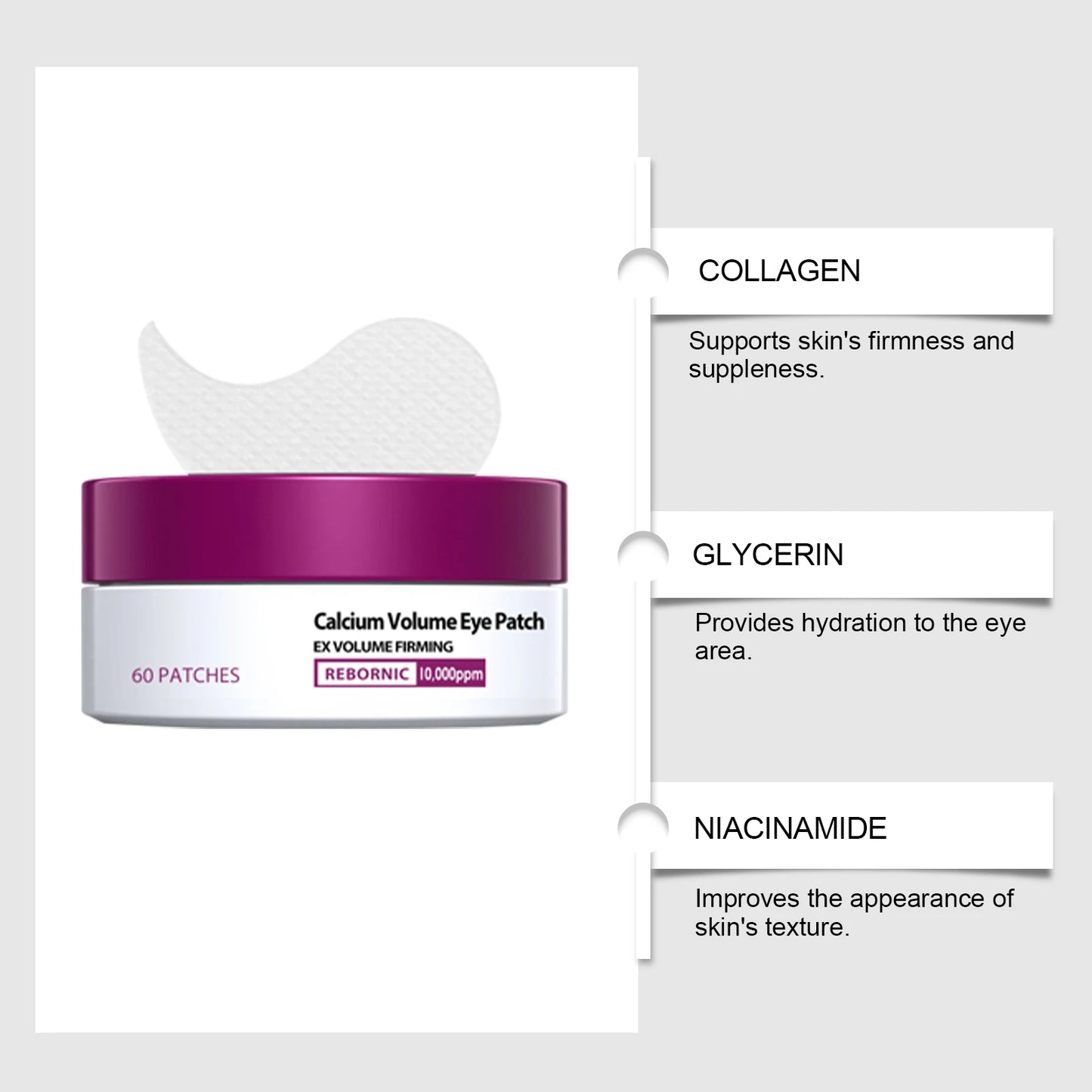 Hoygi Calcium Anti-Aging Skincare Set – Serum, Eye Patches & Multi Balm
