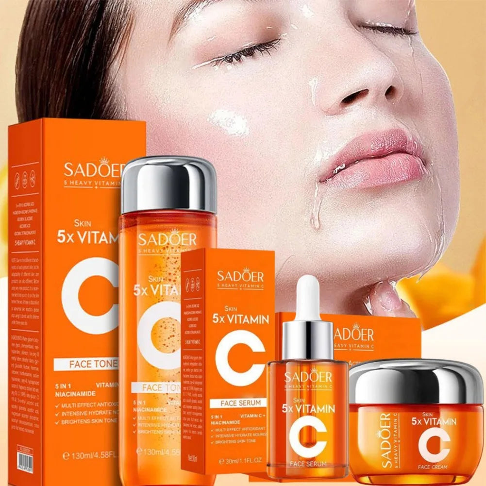 Vitamin C Hydrating Skincare Set (Cream, Toner & Serum)
