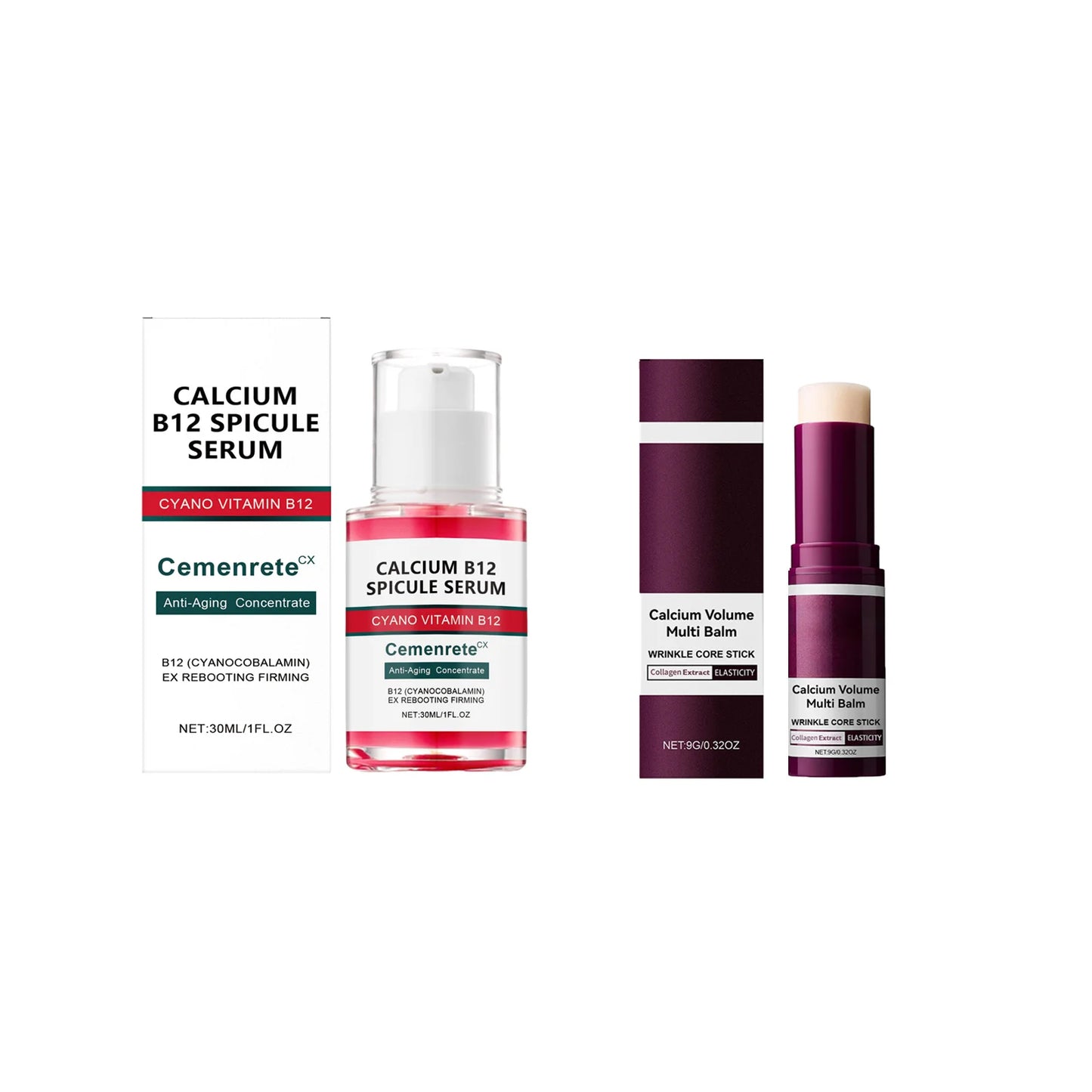 Hoygi Calcium Anti-Aging Skincare Set – Serum, Eye Patches & Multi Balm