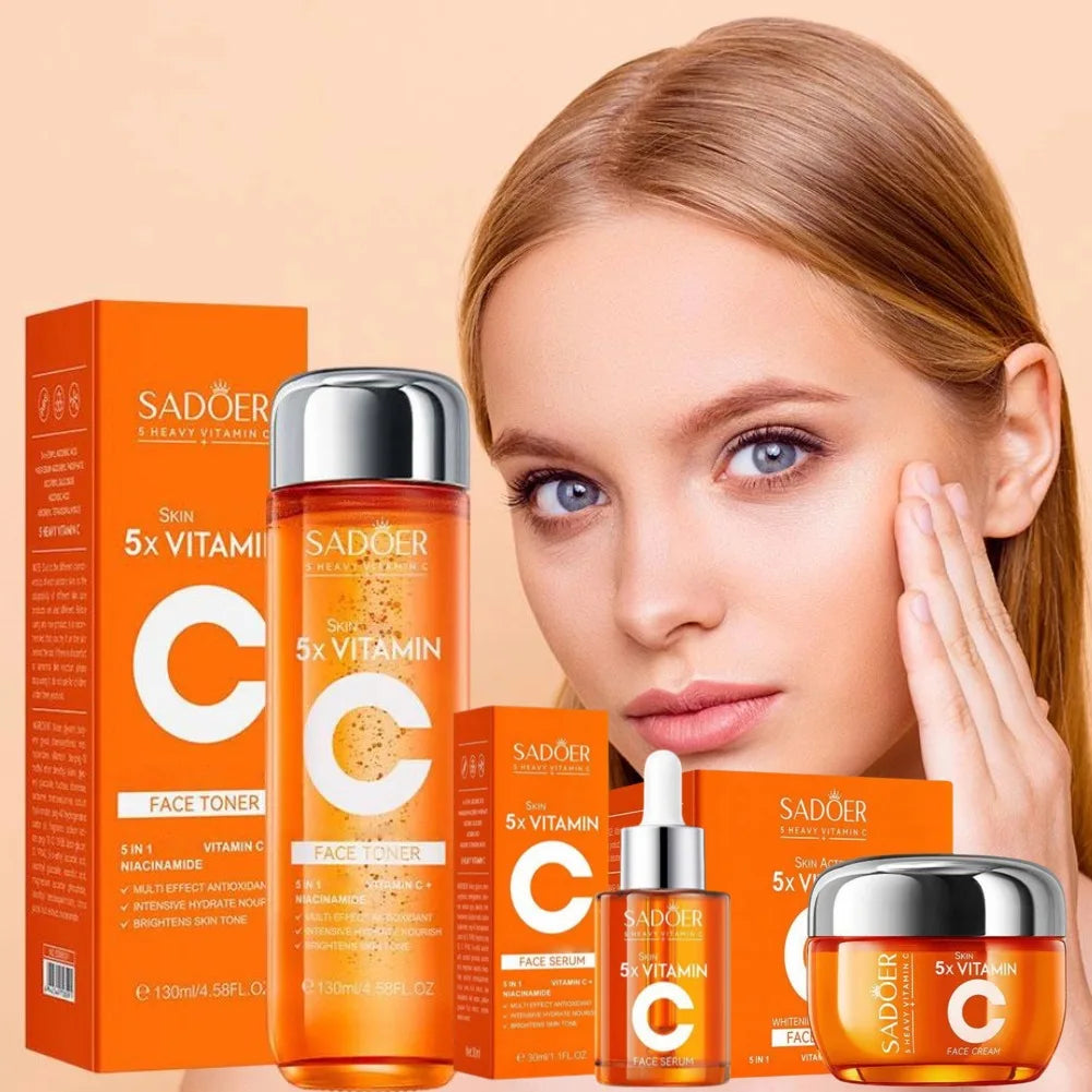 Vitamin C Hydrating Skincare Set (Cream, Toner & Serum)