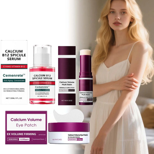 Hoygi Calcium Anti-Aging Skincare Set – Serum, Eye Patches & Multi Balm
