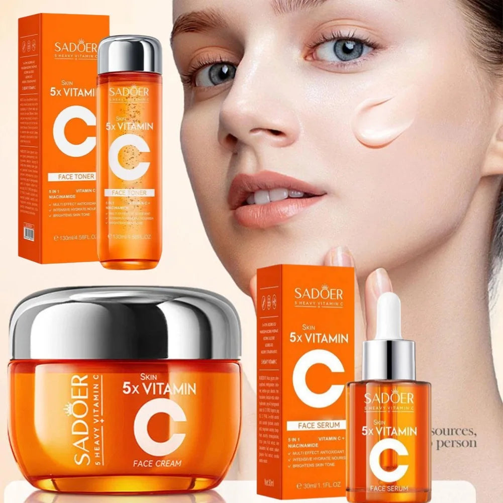 Vitamin C Hydrating Skincare Set (Cream, Toner & Serum)